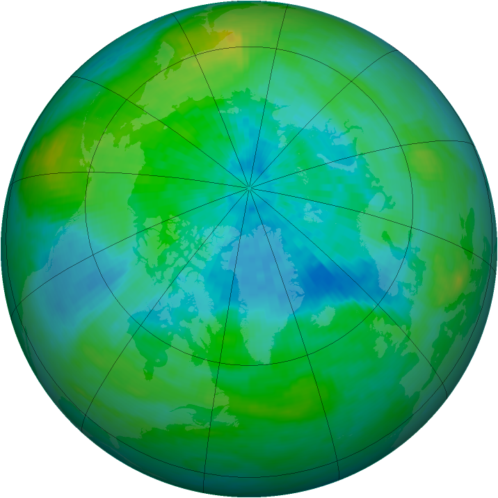 Arctic ozone map for 15 September 1981